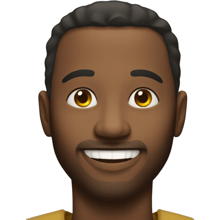 handsome Ethiopian man mysterious, passionate, grin emoji