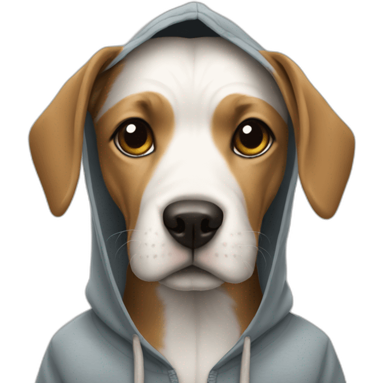 Dog wearing a hoodie  emoji