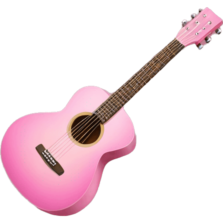 pink acoustic guitsr emoji