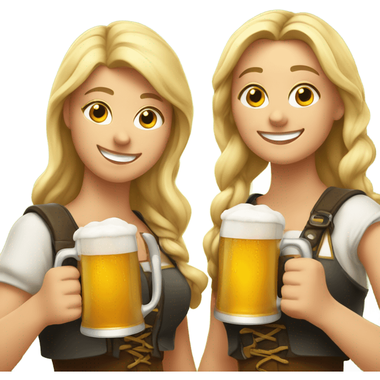 German girls drinking beer emoji