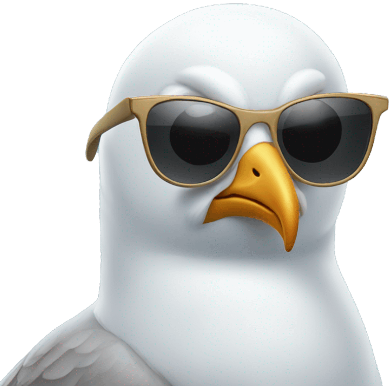 seagull wearing sunglasses emoji