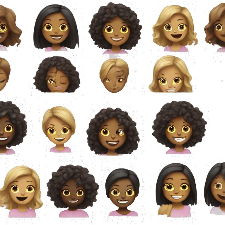 Girls having fun bff emoji