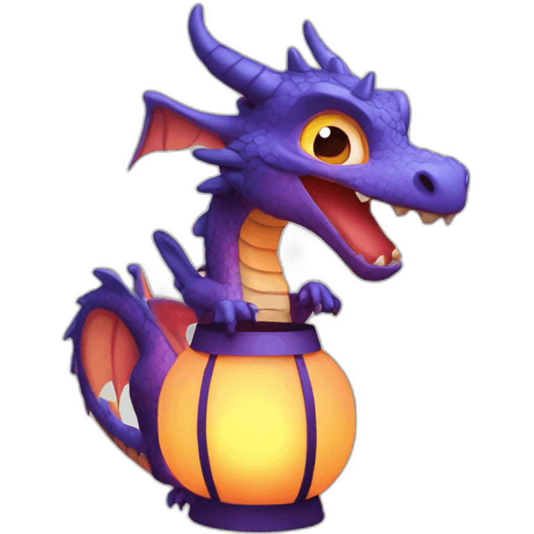 dragon cute lantern emoji