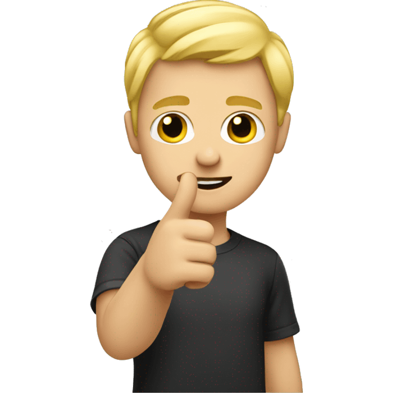 Blonde male emoji with a hand pointing at itself  emoji