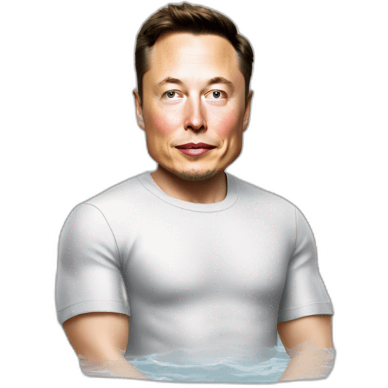 Elon Musk qui fait caca dans sa baignoire emoji