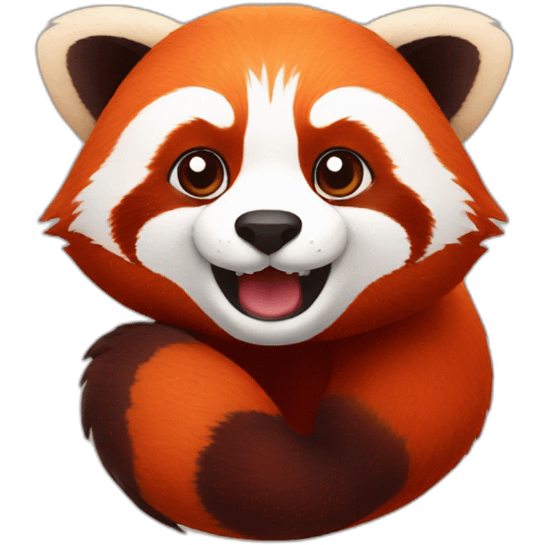 red panda with a red gg logo on the head emoji