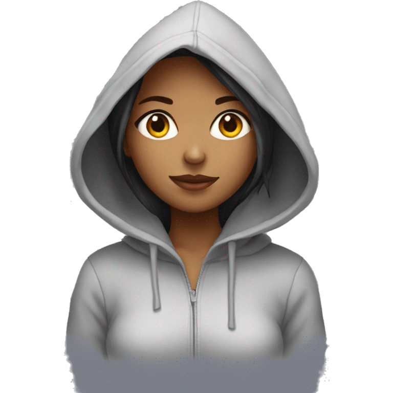 Girl in a hoodie emoji