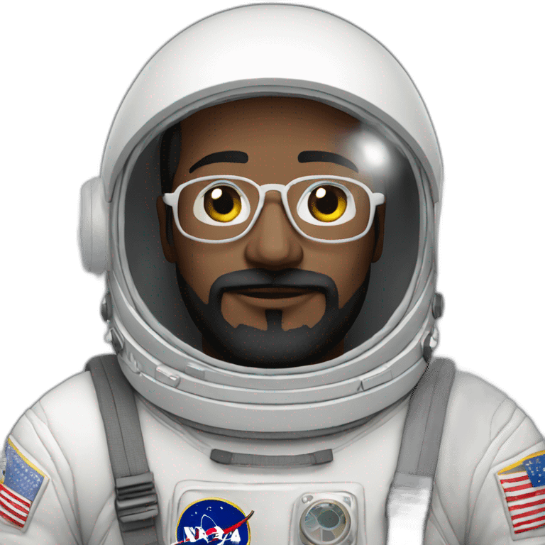 astronaut black-beard caucasian-man white-glasses emoji