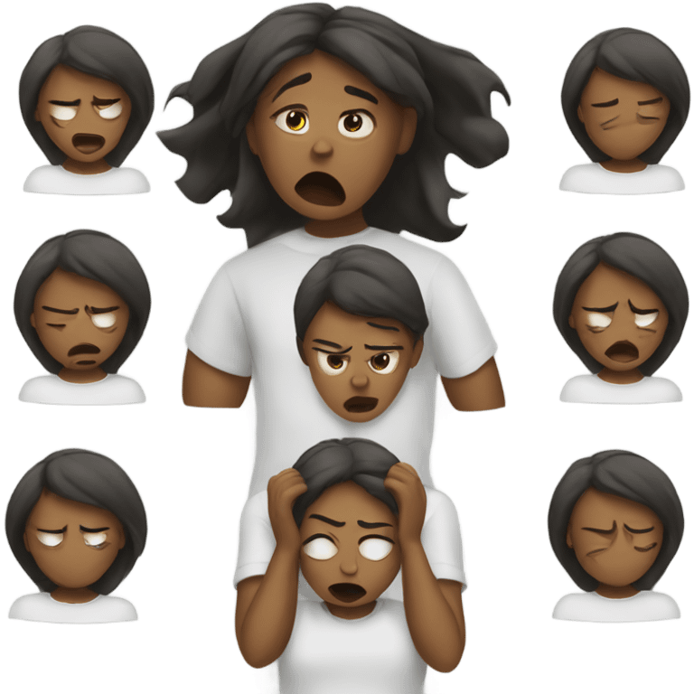 girl stressed out  emoji