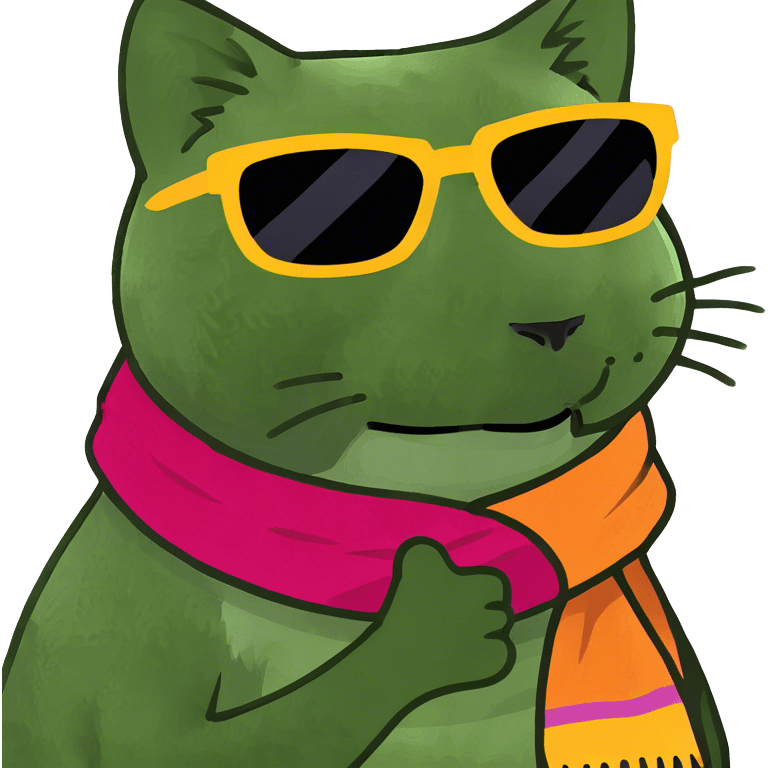 Cat with sunglasses emoji