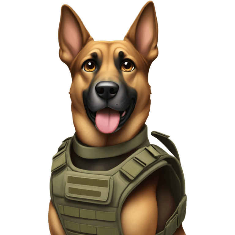 Military dog emoji