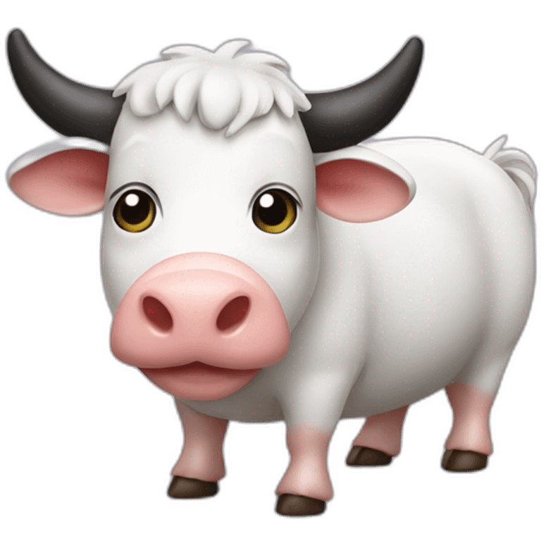 Vache sur cochon emoji