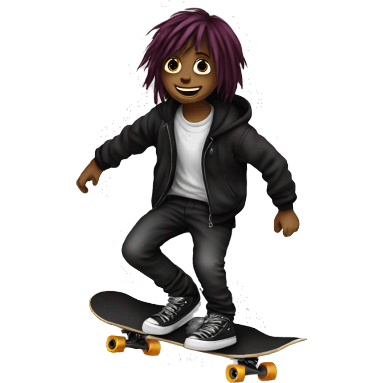 Emo kid skateboarding emoji