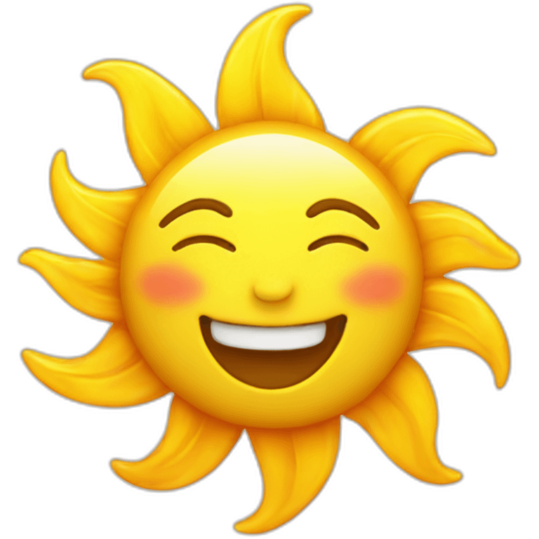 sun waving hello emoji