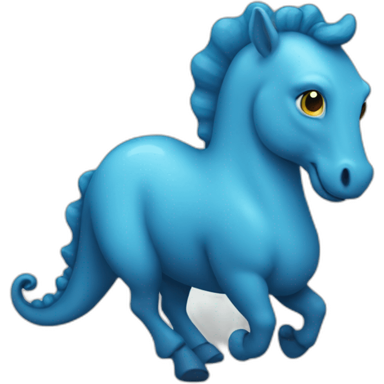 Hippocampe bleu emoji