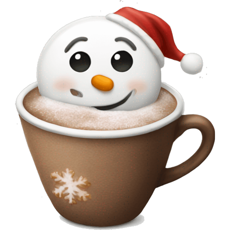 Snowman with hot cocoa emoji