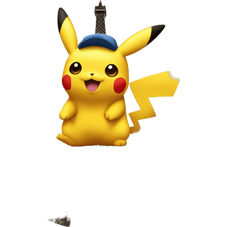 Pikachu in paris emoji