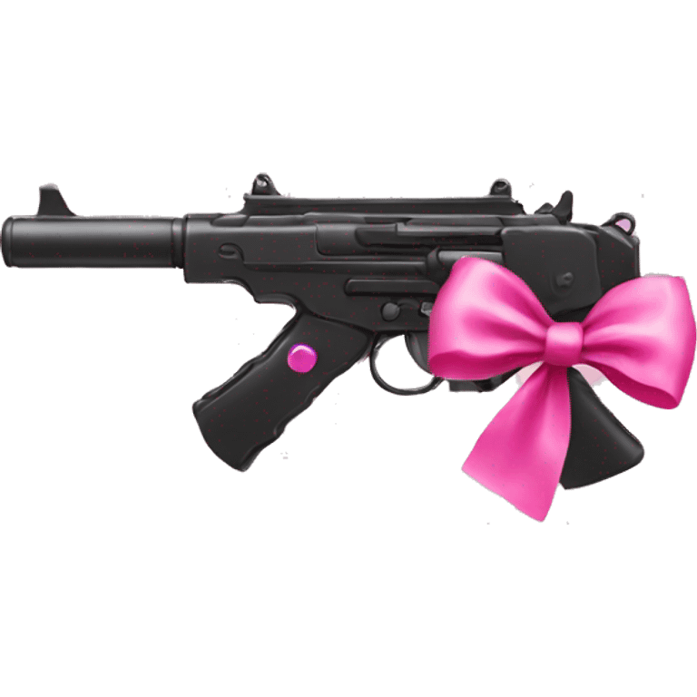 gun with pink bow emoji