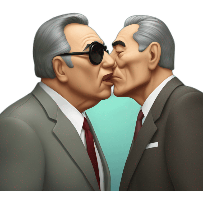 brezhnev kisses spiderman emoji