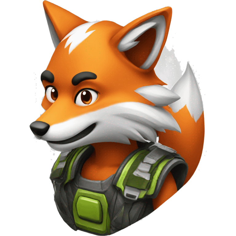 Gaming mascot fox emoji