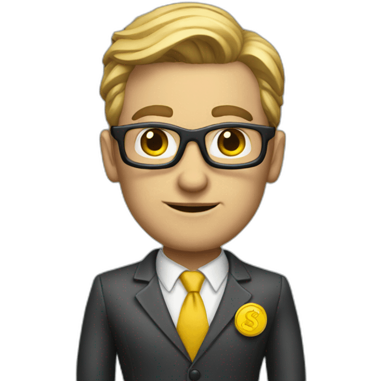 Superhero banker emoji