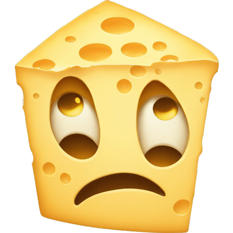 cheese face fear emoji