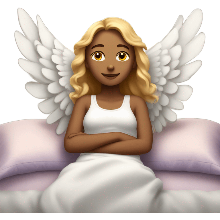 angel female in bed emoji