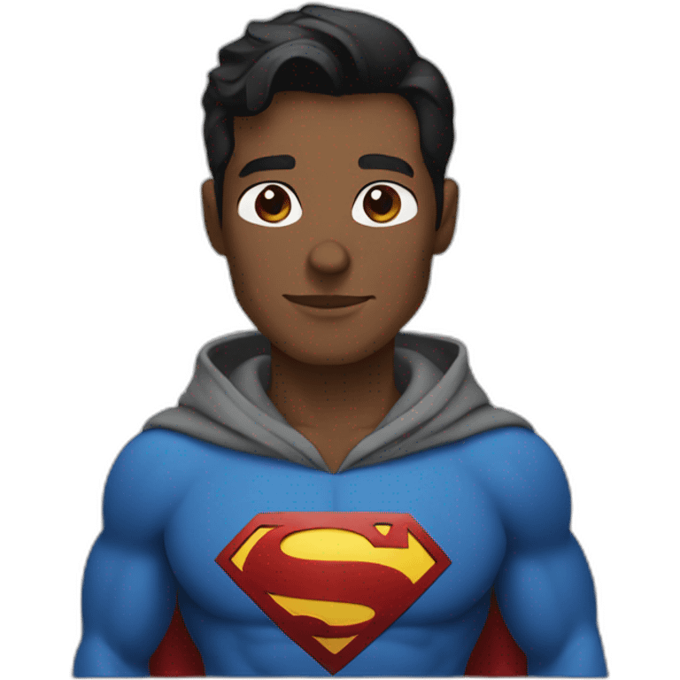 Superman in a hoodie emoji