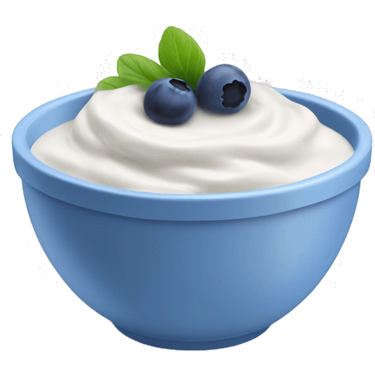 Yogurt bowl with blueberries emoji