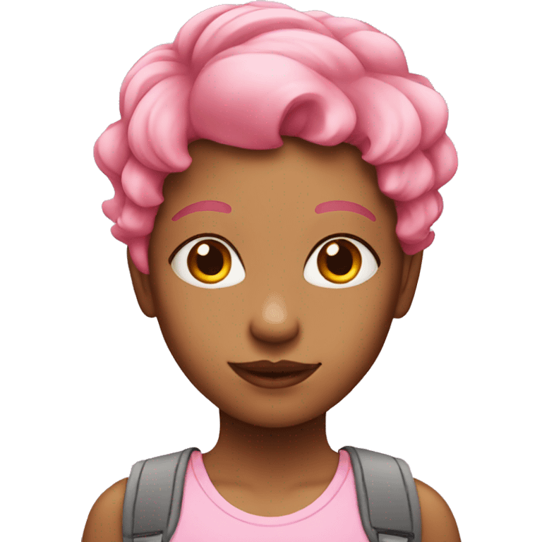 Girl with pink hair emoji