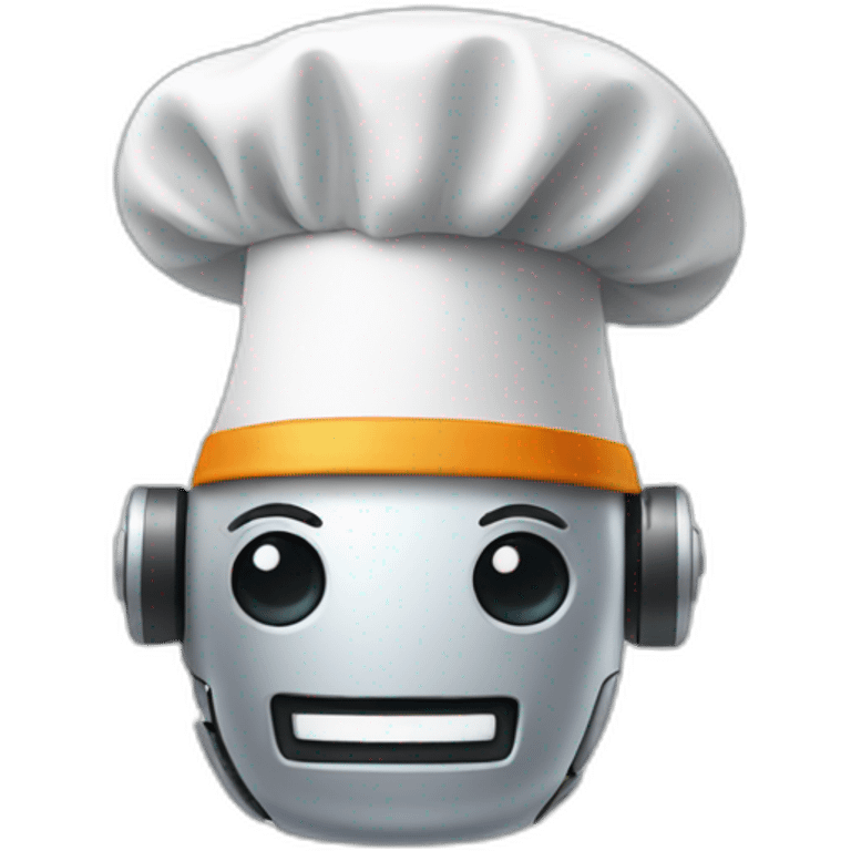 Robot wearing a chef hat emoji