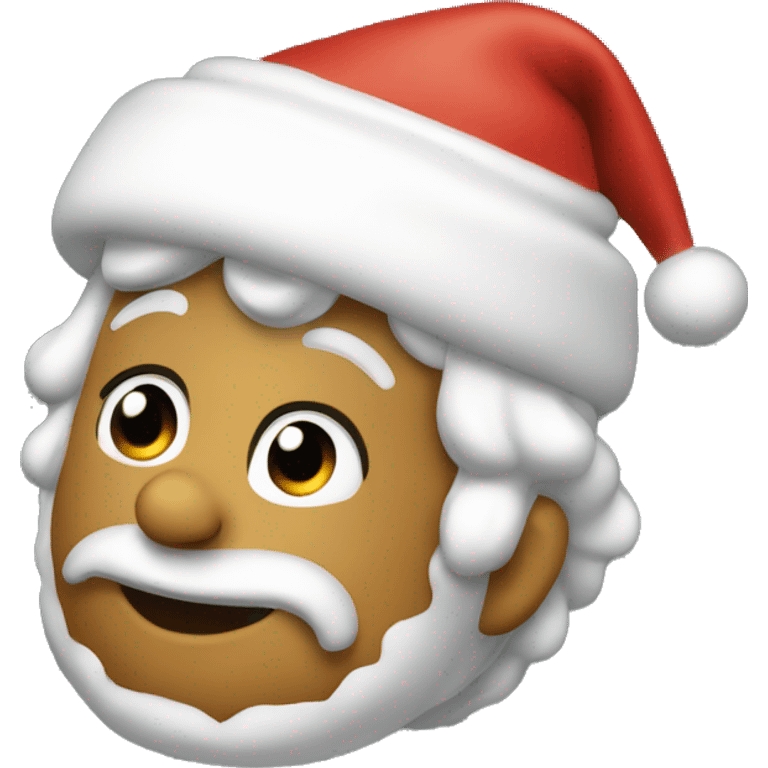 Gordo navideño negro emoji