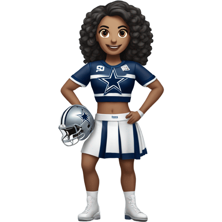 Hispanic Dallas cowboys cheerleader  emoji