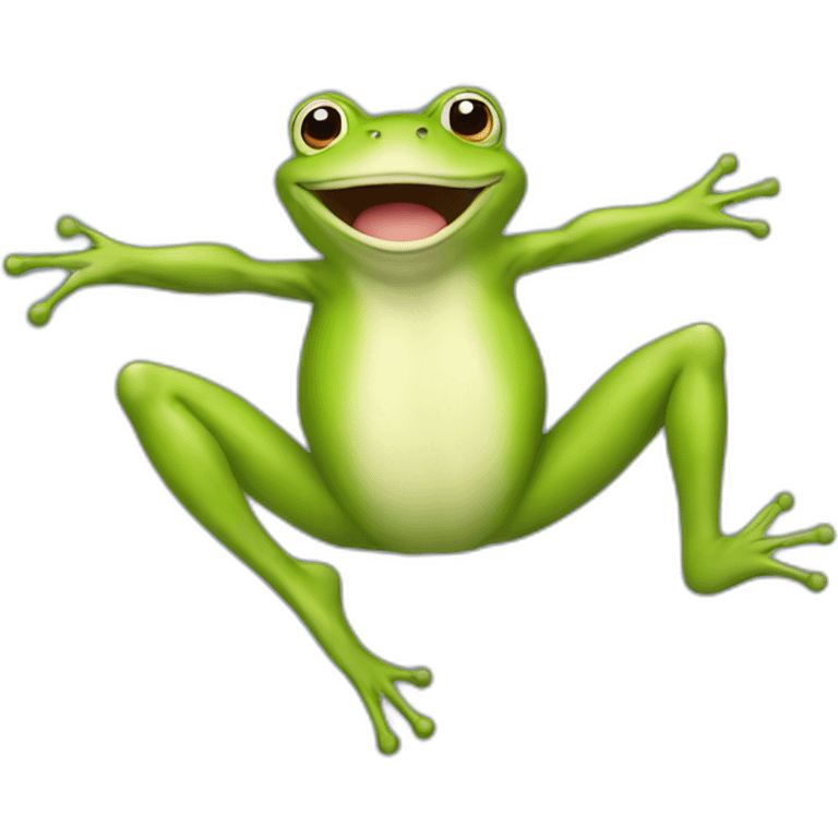 Jumping frog emoji