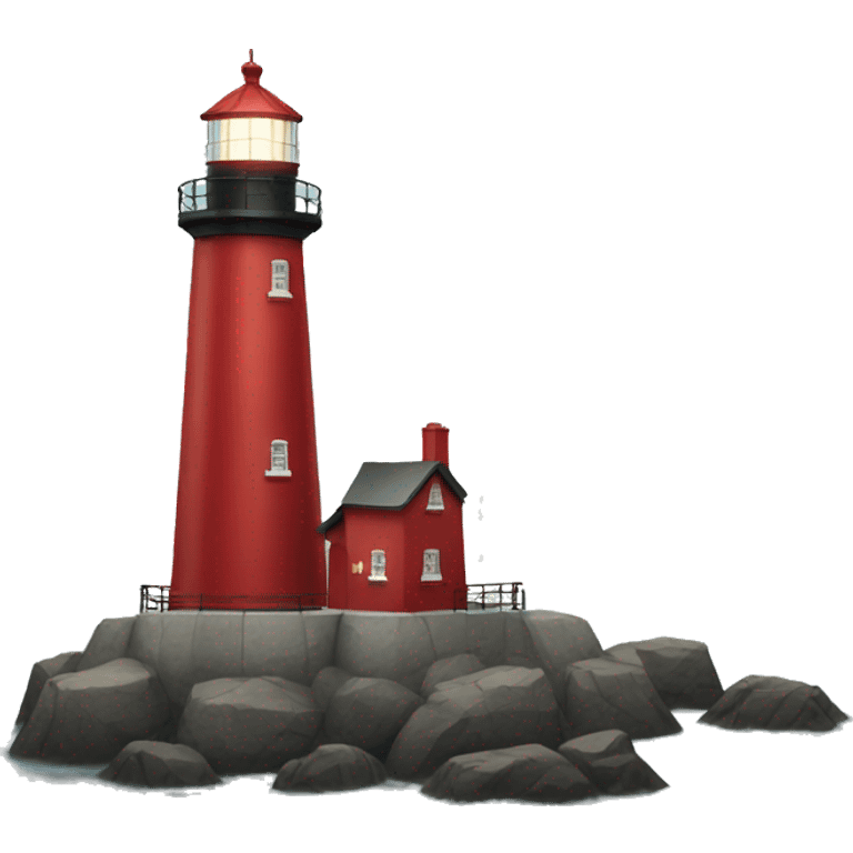 Red lighthouse emoji