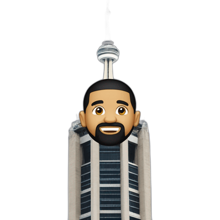 Drake on the cn tower emoji