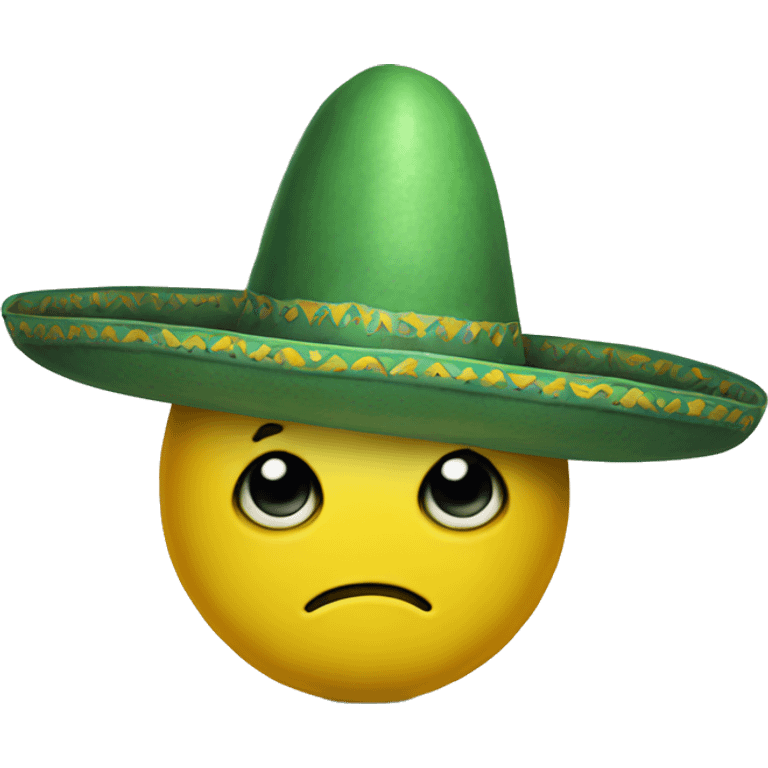 Sad lemon with sombrero  emoji