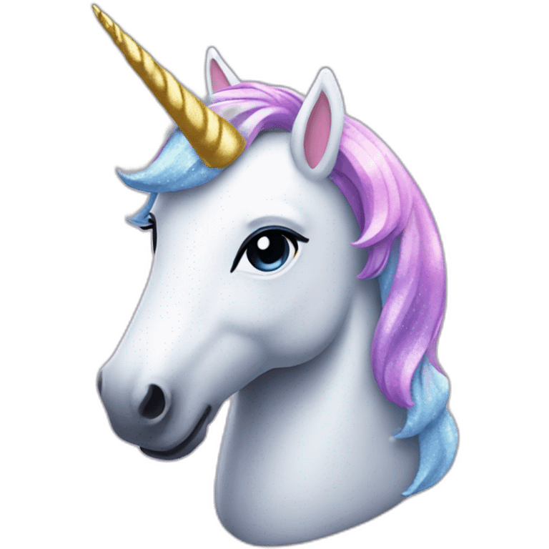 Glittering unicorn emoji