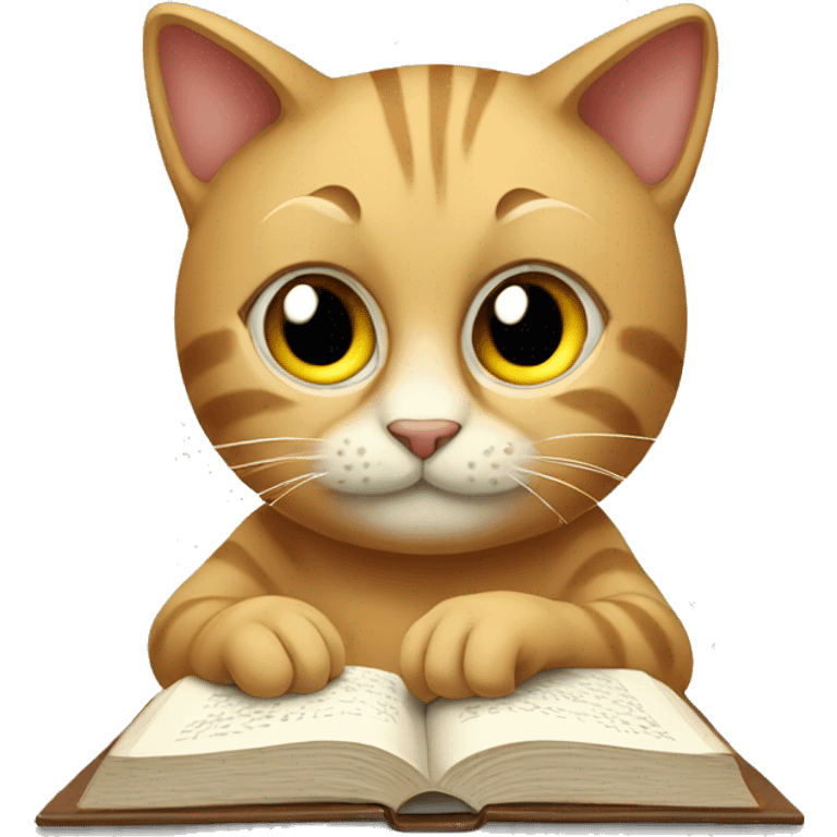 cat studying emoji