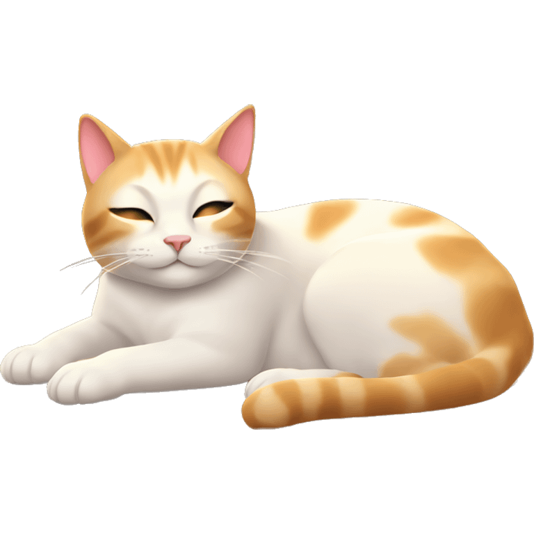 Lying Cat enjoying warm sunlight emoji