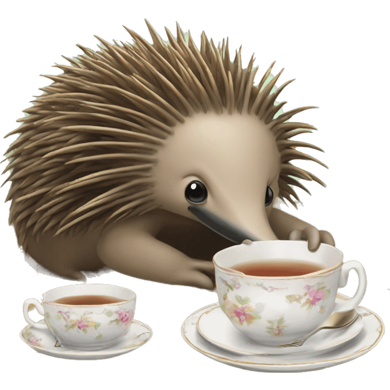 echidna at a tea party emoji