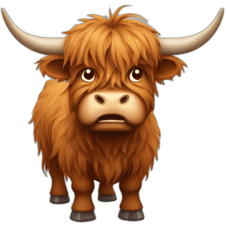 Angry highland cow emoji