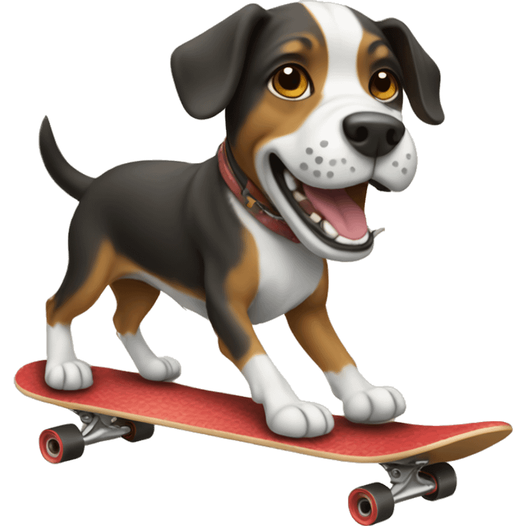 Dog skateboarding  emoji