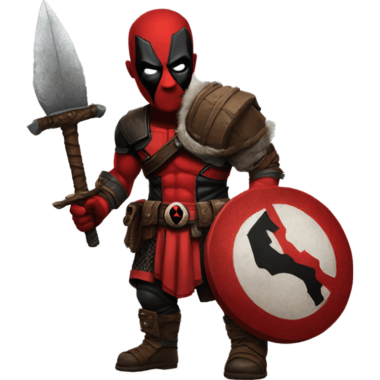 God of war costume Deadpool emoji