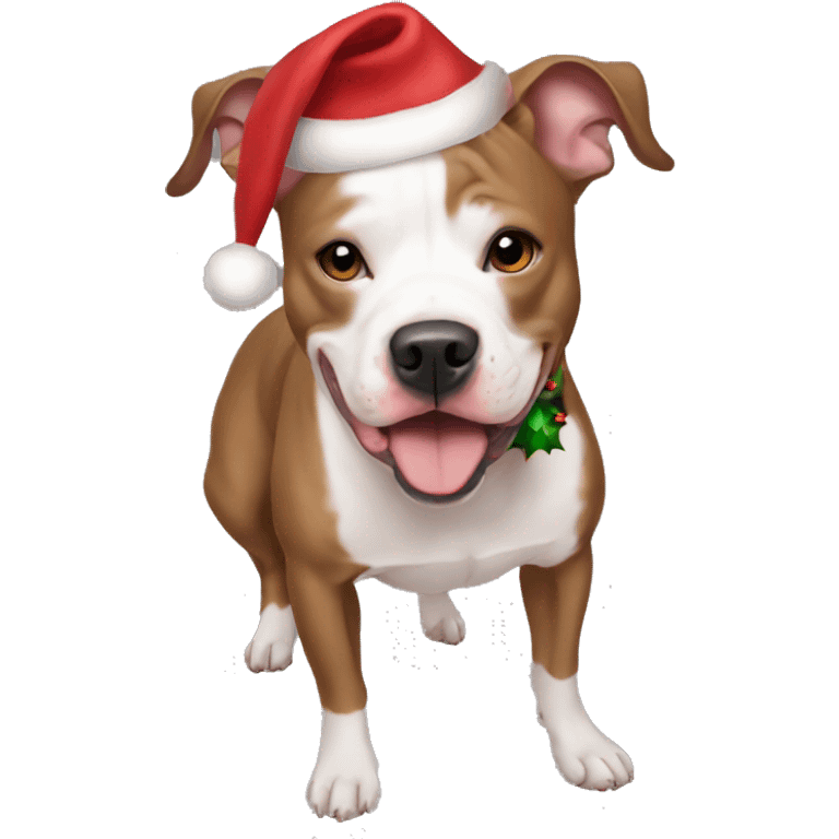 Christmas pit bull  emoji