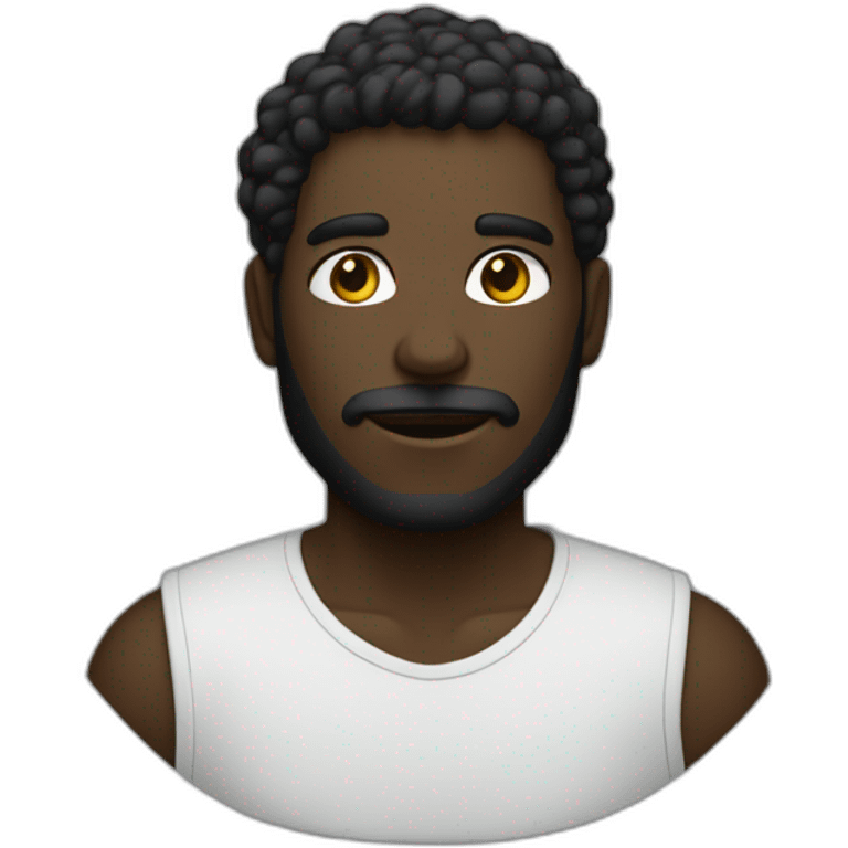 homme noir qui récupère du coton emoji