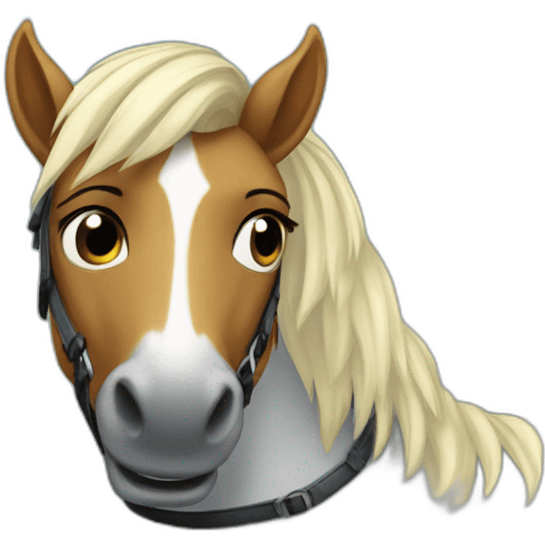 un poney sur chien emoji