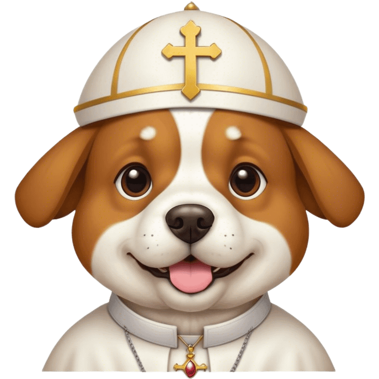 dog with pope hat emoji