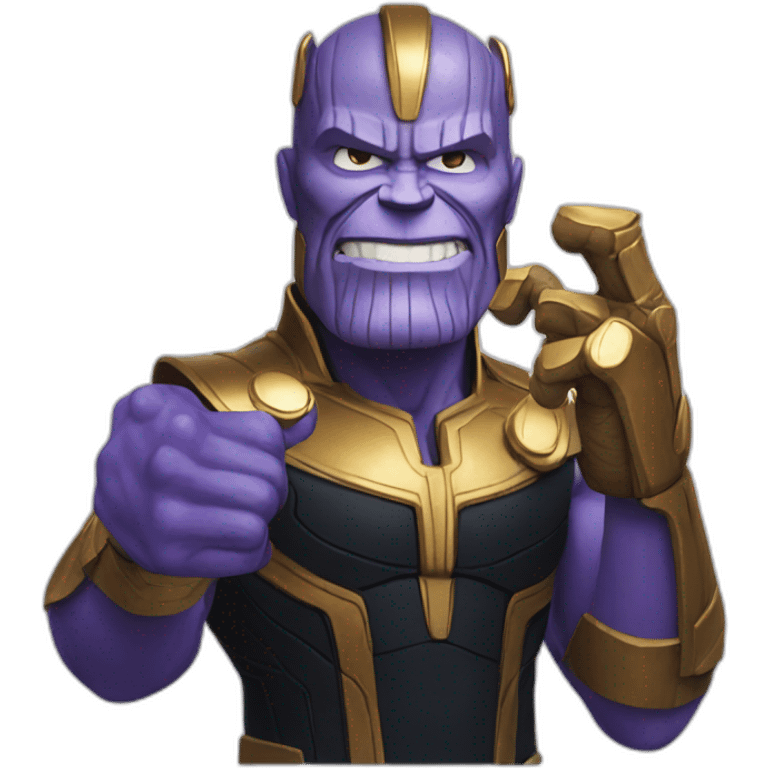 Thanos with three fingers emoji