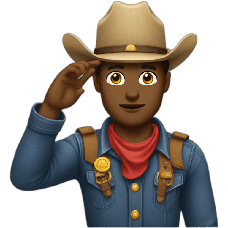 saluting cowboy emoji